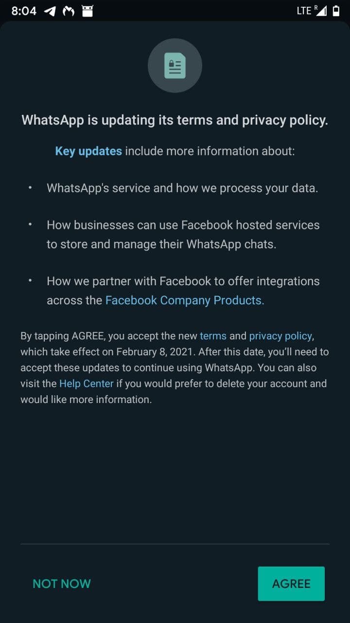 New WhatsApp Privacy Policy